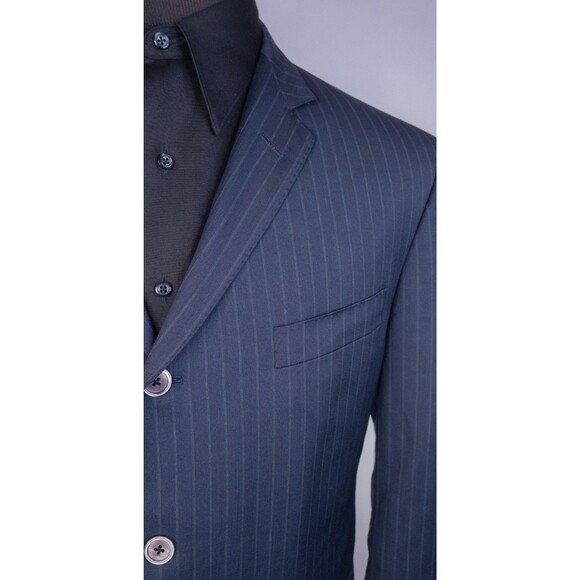 Brooks Brothers Black Fleece Suit Jacket Blazer Sz 44R Striped Navy Blue Wool - Picture 4 of 14